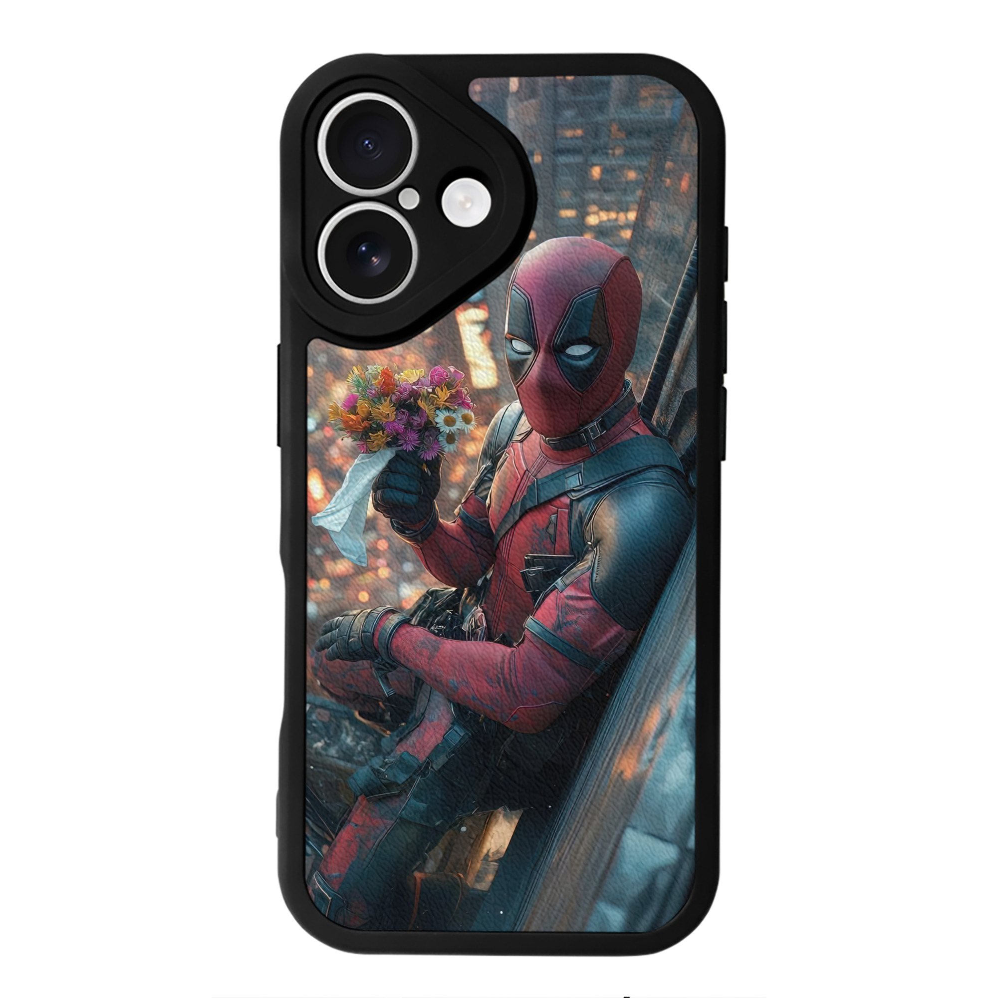 （画像用） Deadpool デッドプール 【iPhone 16シリーズ対応】シリコンスマホケース（レザー調） 材質：シリコン